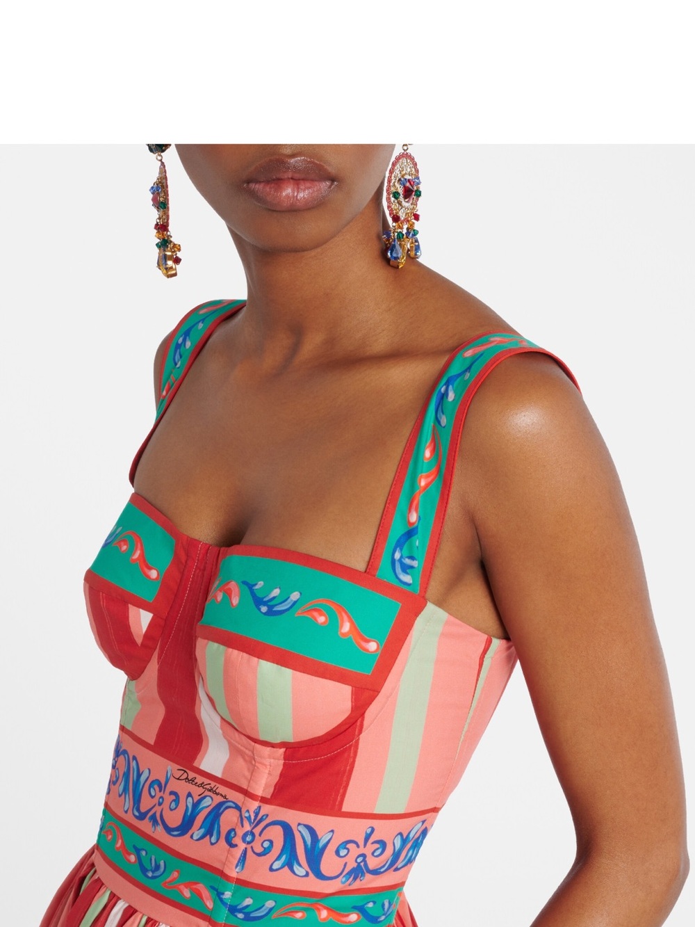 Dolce & Gabbana Striped Carretto Dress - Picture 5 of 12